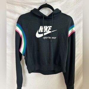 Nike Black Hoodie with White Logo